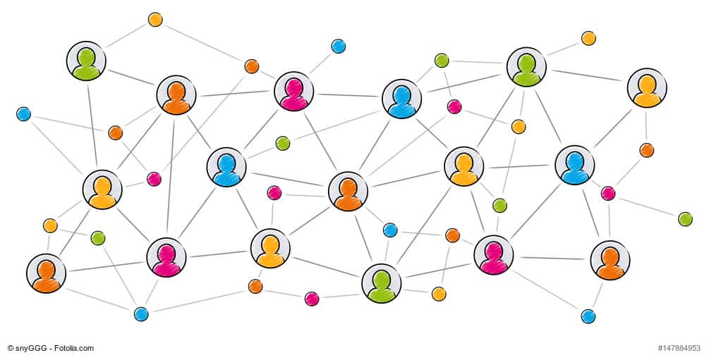 Réseau social / vecteur, coloré, optionnel