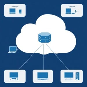 Diagramme du réseau d'un fournisseur d'accès Internet avec les appareils connectés