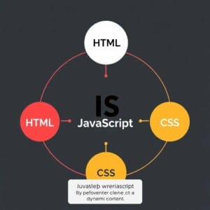 Infographie sur le rôle de JavaScript dans le développement web