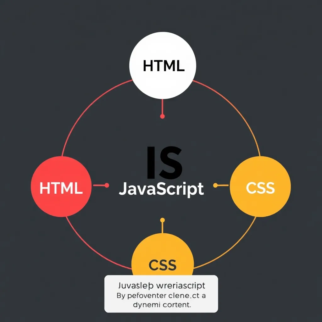 Infographie sur le rôle de JavaScript dans le développement web