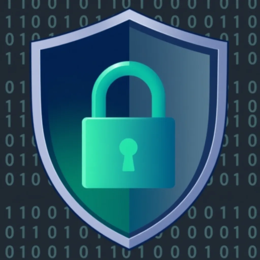 Représentation symbolique de Let's Encrypt : un panneau avec un cadenas vert, entouré de code binaire