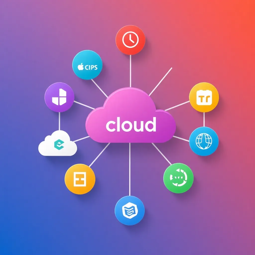 Représentation visuelle d'un environnement multi-cloud avec des plates-formes cloud interconnectées