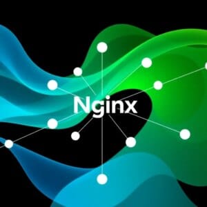 Représentation abstraite de Nginx en tant que nœud central dans une infrastructure réseau