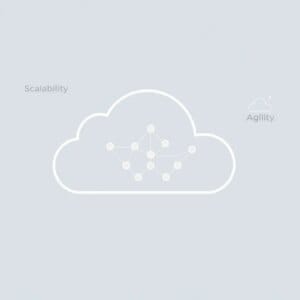 Représentation abstraite de l'informatique sans serveur avec des fonctions en réseau dans un environnement de cloud computing