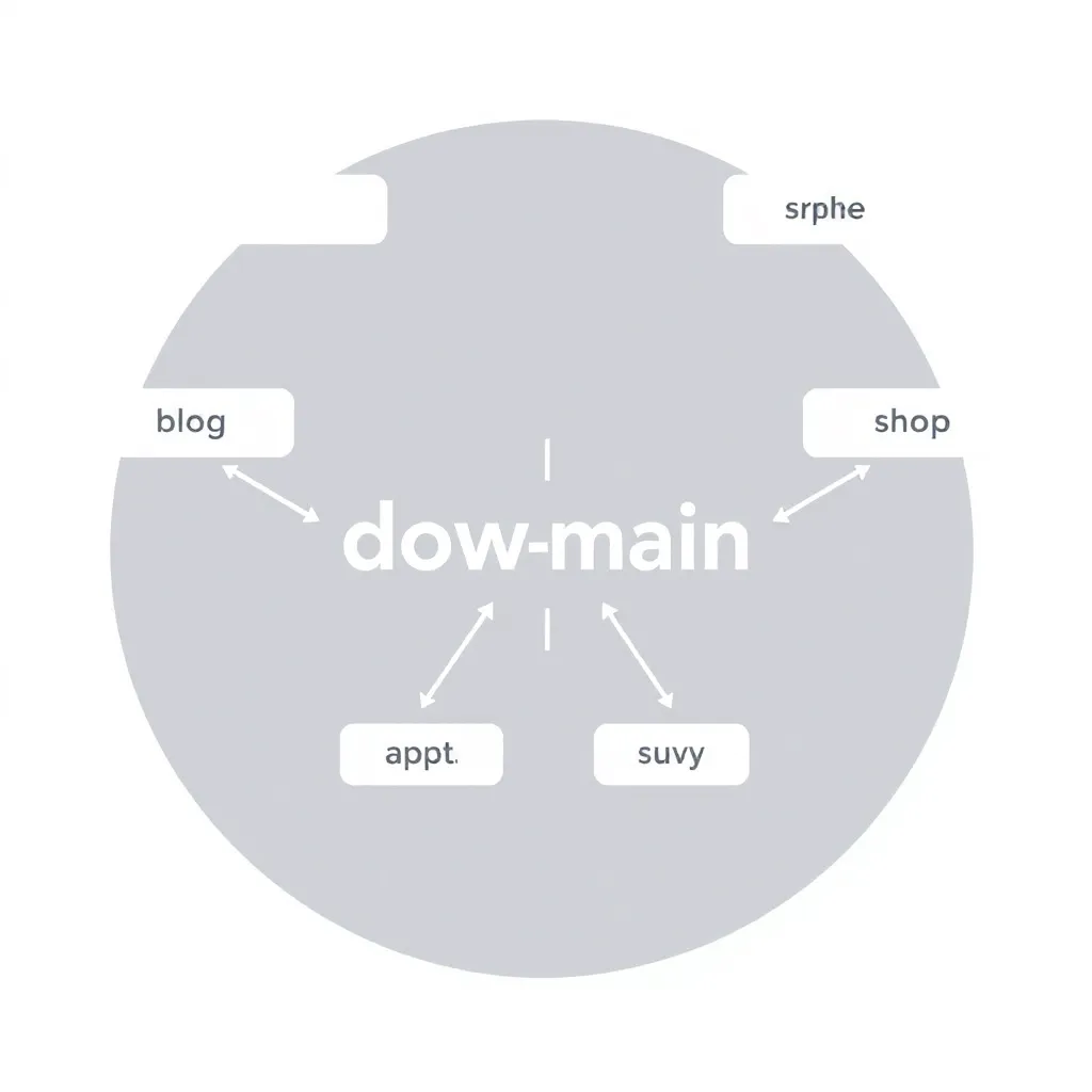 Représentation schématique d'une structure de domaine avec sous-domaines
