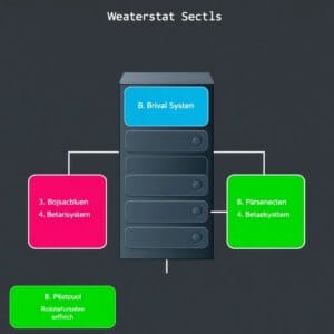Représentation schématique d'un serveur privé virtuel (VPS) avec plusieurs instances isolées