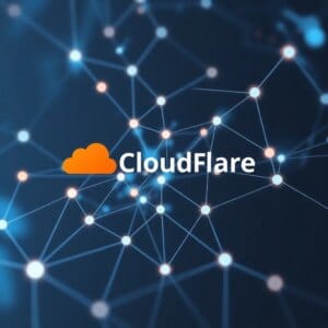 Réseau mondial de nœuds connectés représentant l'infrastructure informatique de périphérie de Cloudflare's