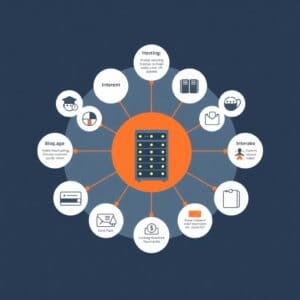 Visualisation abstraite des stratégies de marketing de contenu pour les fournisseurs d'hébergement