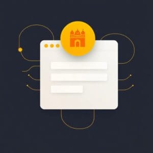 Formulaire web abstrait conforme au RGPD avec symboles de protection des données