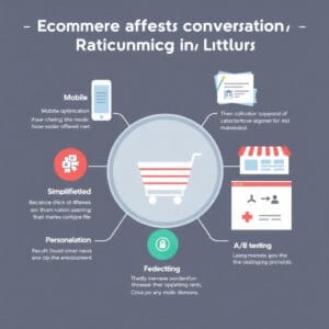 Infographie sur l'optimisation du taux de conversion dans l'e-commerce