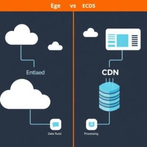 Infographie comparative : Edge Computing vs. CDN Flux et traitement des données