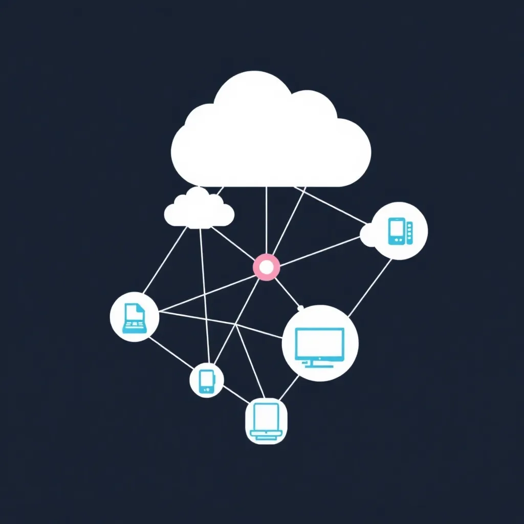Représentation abstraite d'un réseau Edge Computing avec des serveurs et des terminaux distribués