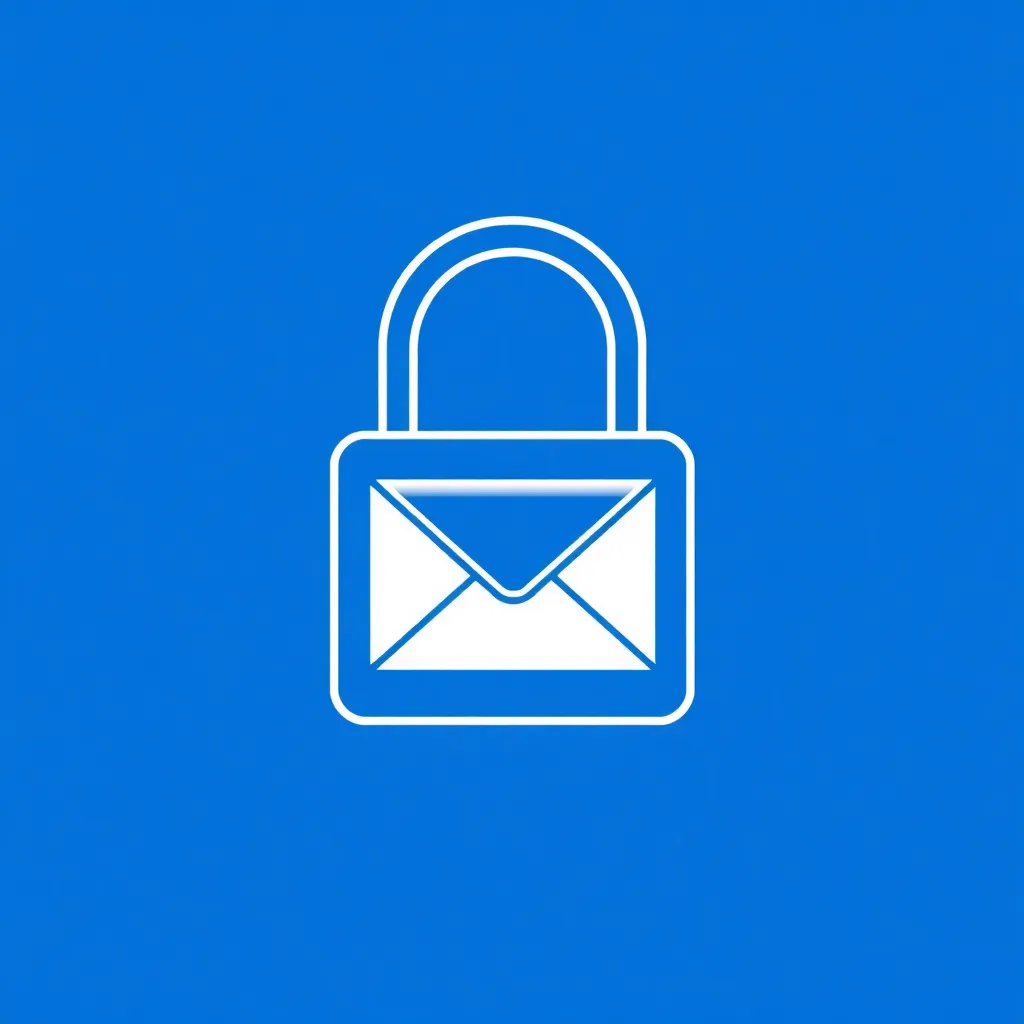 Symbole stylisé d'un cadenas avec une enveloppe représentant le cryptage des e-mails