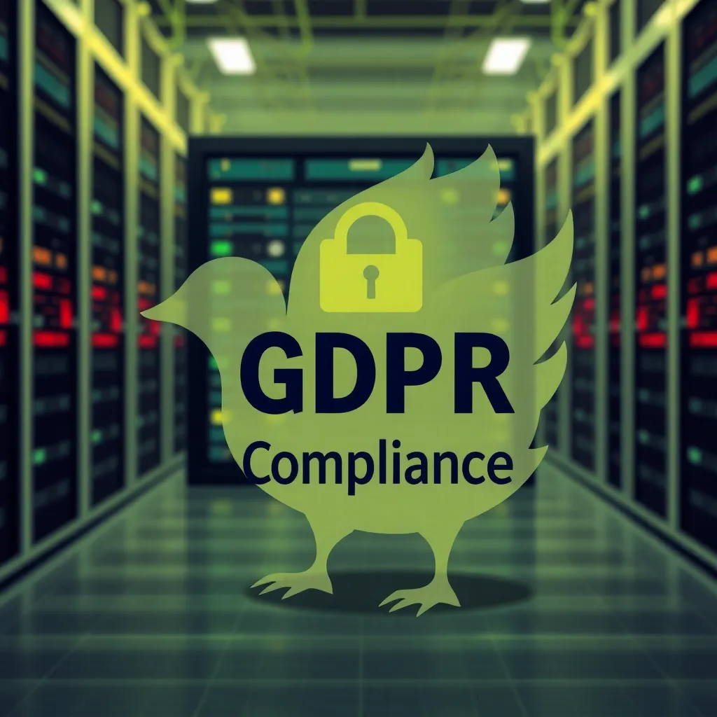 Représentation abstraite de la conformité GDPR dans le contexte de l'hébergement web