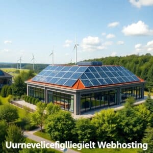 Un centre de données durable avec des sources d'énergie renouvelables pour un hébergement vert