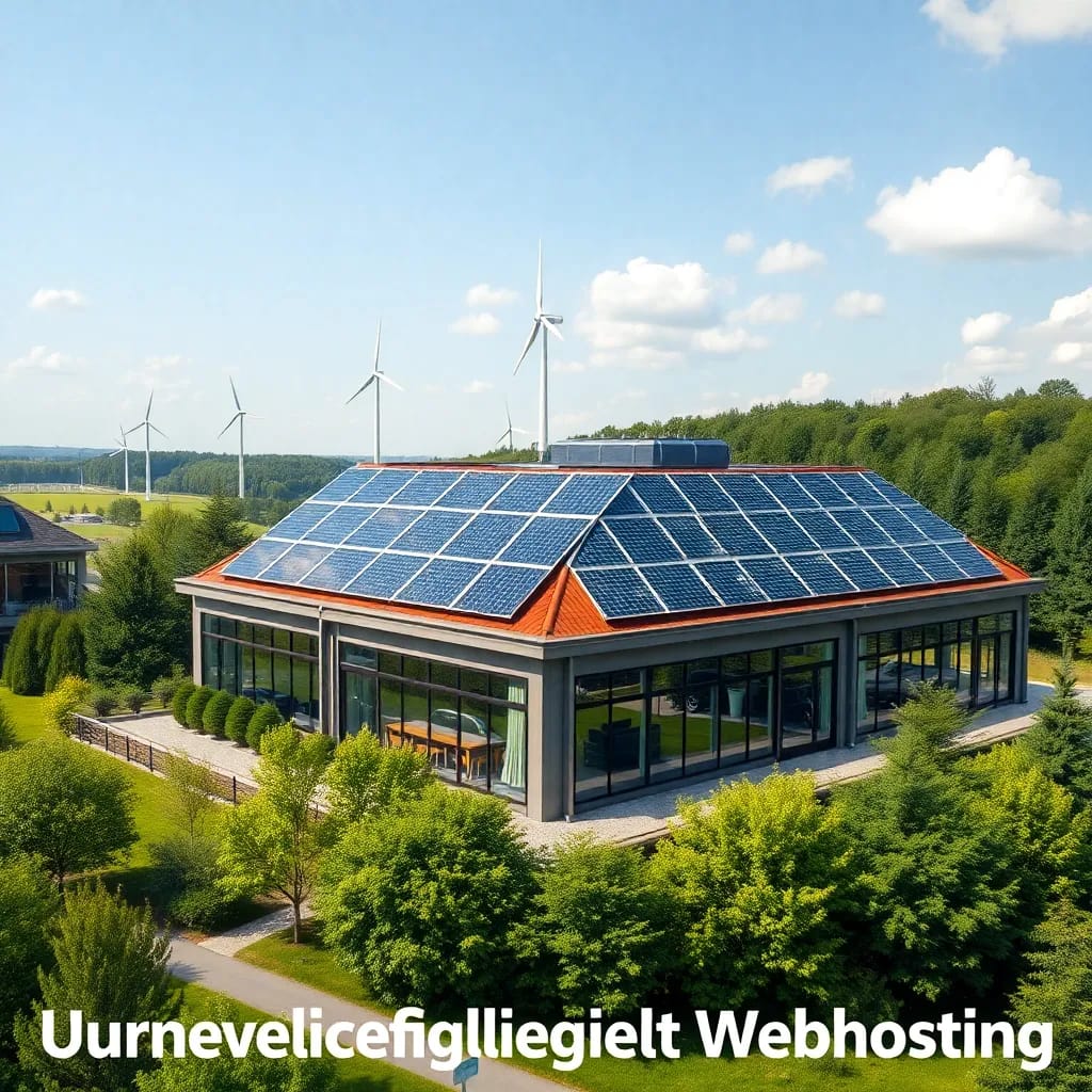 Un centre de données durable avec des sources d'énergie renouvelables pour un hébergement vert