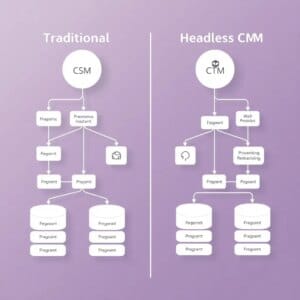 Comparaison entre CMS traditionnel et architecture headless CMS
