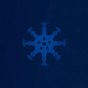 Représentation abstraite des logos de Kubernetes et Docker Swarm symbolisant l'orchestration de conteneurs