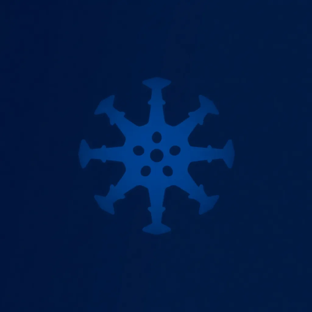 Représentation abstraite des logos de Kubernetes et Docker Swarm symbolisant l'orchestration de conteneurs