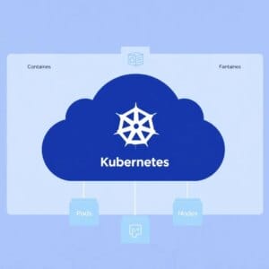 Architecture Kubernetes pour l'hébergement web avec des conteneurs, des pods et des nœuds