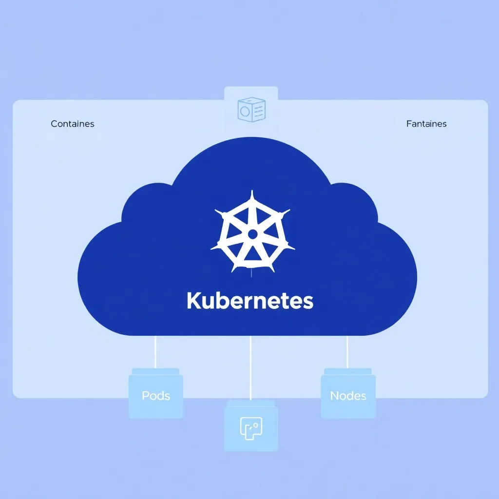 Architecture Kubernetes pour l'hébergement web avec des conteneurs, des pods et des nœuds