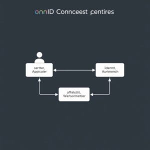 Diagramme abstrait du flux d'authentification OpenID Connect