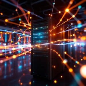 Visualisation abstraite d'un serveur optimisé avec des flux de données