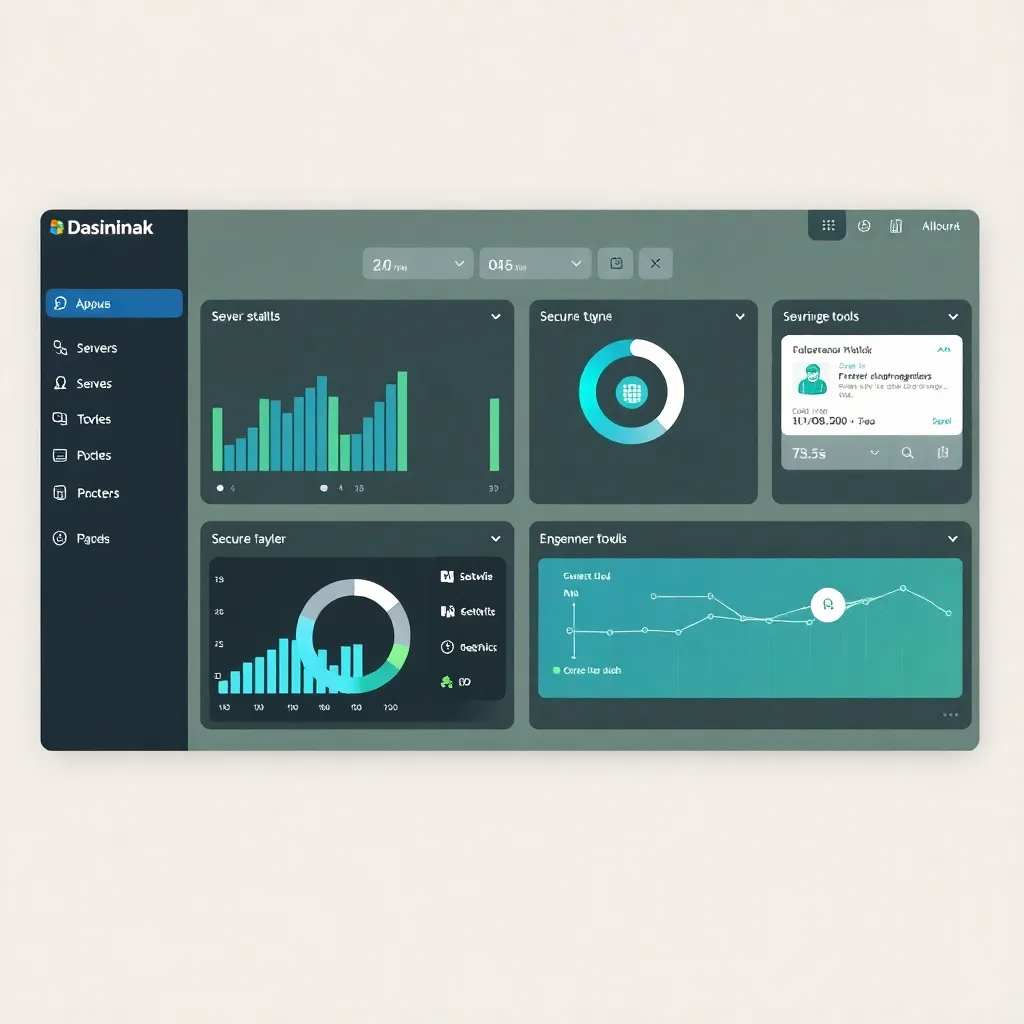 Plesk Obsidian Dashboard avec un design moderne et différents widgets fonctionnels