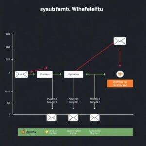 Organigramme des files d'attente Postfix avec points d'optimisation