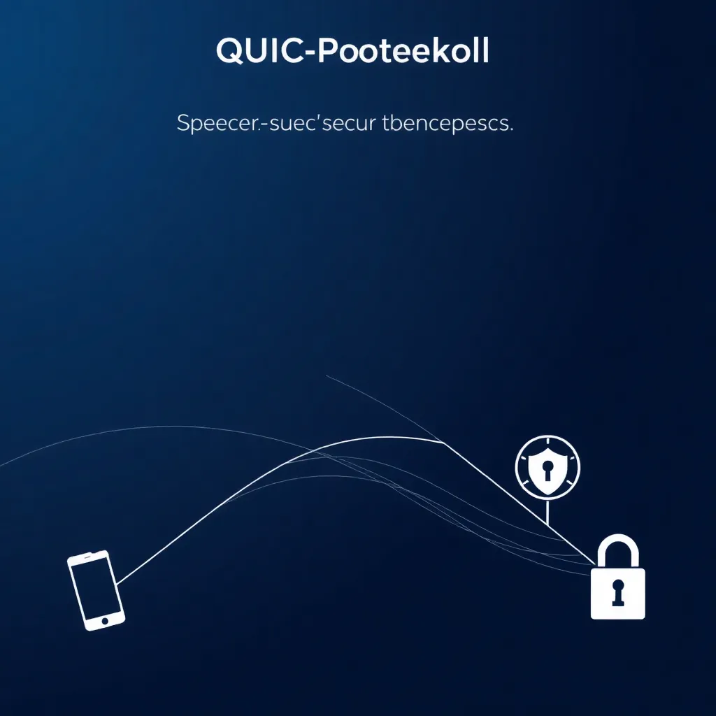 Représentation abstraite du protocole QUIC avec des appareils et des serveurs en réseau