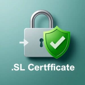 Illustration du processus d'installation du certificat SSL avec transformation du padlock en bouclier de sécurité