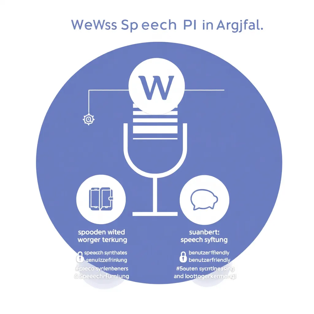 Graphique sur l'API Web Speech, axé sur la reconnaissance et la synthèse vocales.