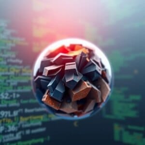 Représentation abstraite de WebGL : scène 3D dans un navigateur Web avec des éléments GPU