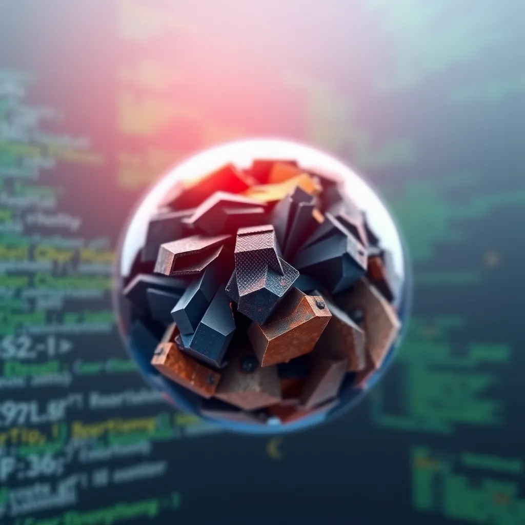 Représentation abstraite de WebGL : scène 3D dans un navigateur Web avec des éléments GPU