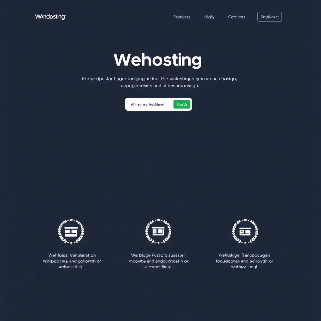 Page d'atterrissage optimisée pour l'hébergement web avec un design clair et un call-to-action clair
