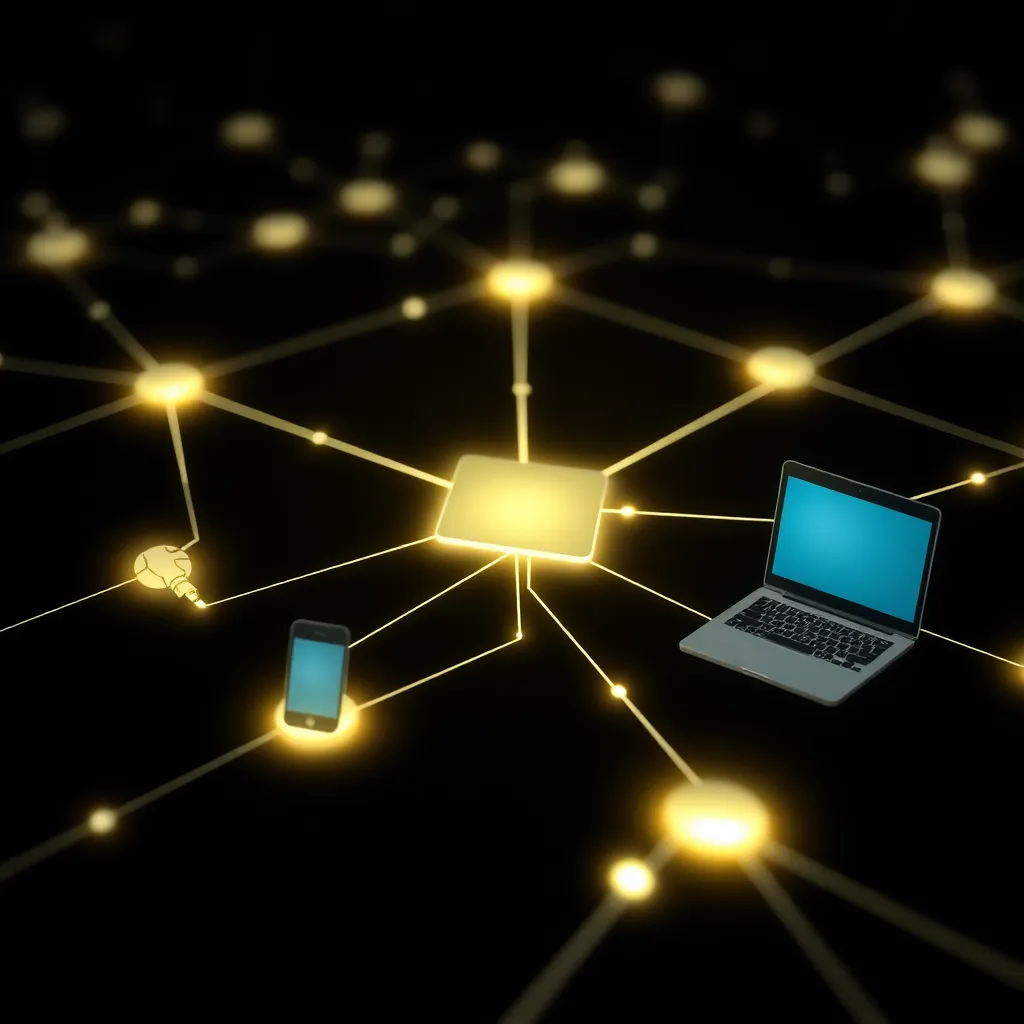 Représentation abstraite des réseaux WebRTC avec des appareils connectés