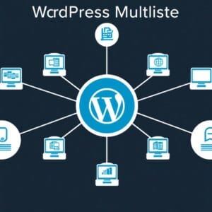 Illustration de la structure du réseau multisite de WordPress
