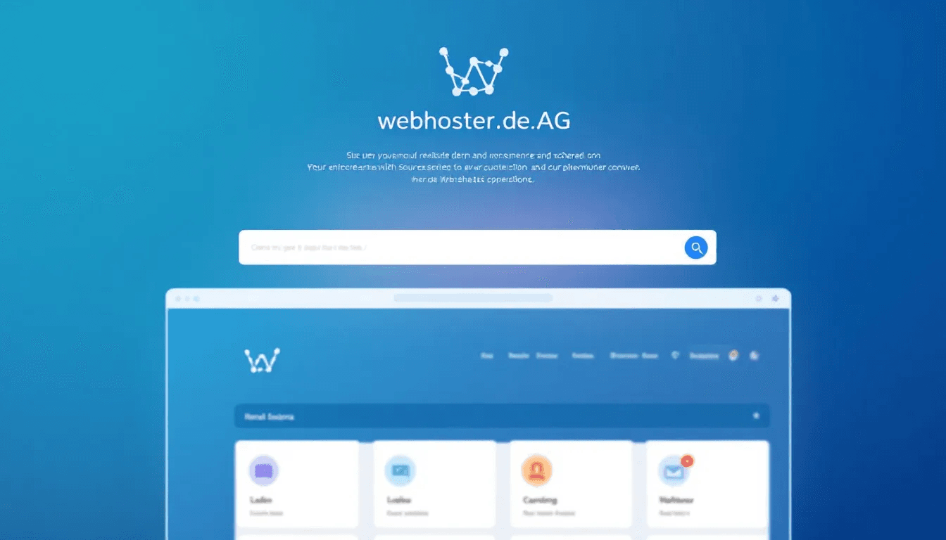 Webmail de webhoster.de AG - Un aperçu des fonctions et du design de la plate-forme.
