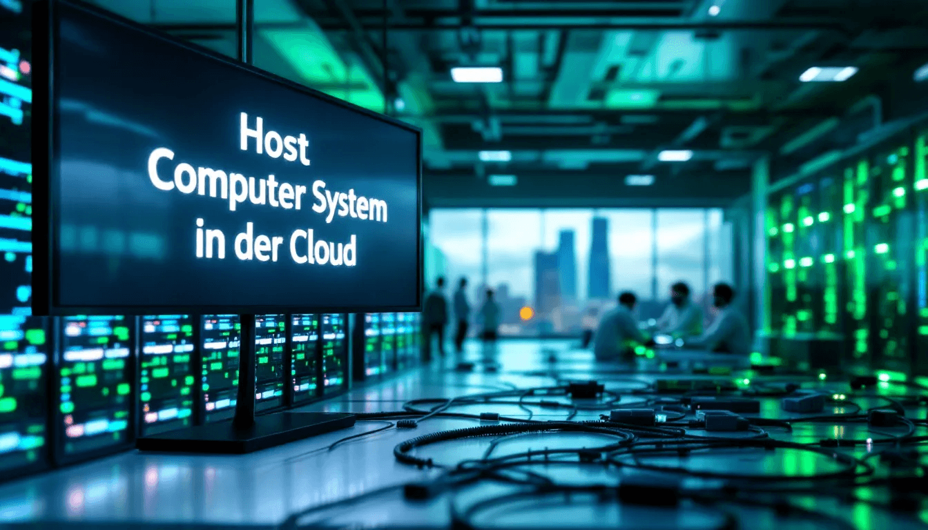L'illustration montre un système d'ordinateur hôte dans le cloud qui fonctionne avec Oracle VM VirtualBox pour virtualiser différents systèmes d'exploitation invités tels que Windows 11 et Linux. La représentation montre une interface utilisateur qui aide les équipes informatiques à gérer les machines virtuelles et les réseaux.