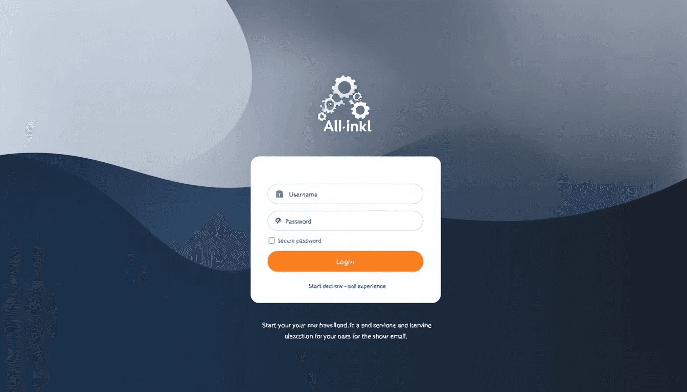 Une capture d'écran de la page d'inscription au webmail d'All-Inkl.
