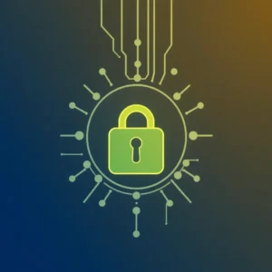 Serveur web conforme à la CCPA avec icône de protection des données.
