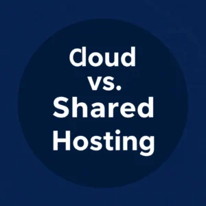 Cloud hosting vs shared hosting illustration