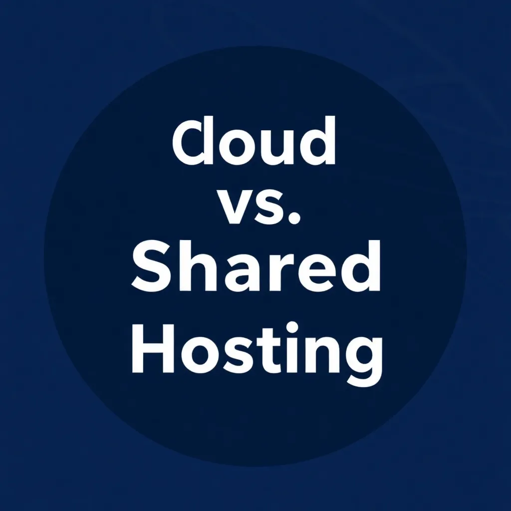 Cloud hosting vs shared hosting illustration