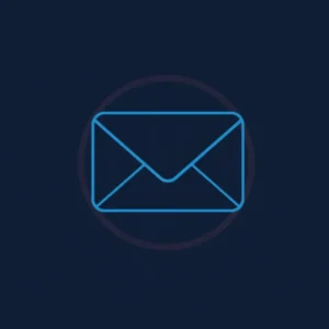 Illustration d'une communication par e-mail sécurisée avec une sécurité moderne et une boîte de réception propre