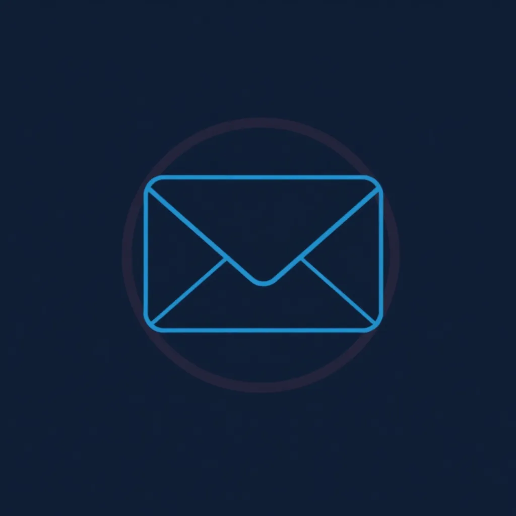 Illustration d'une communication par e-mail sécurisée avec une sécurité moderne et une boîte de réception propre