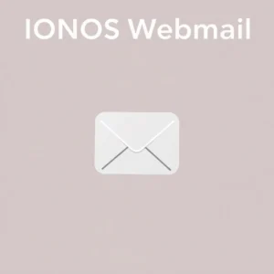 Interface utilisateur du webmail IONOS sur l'écran d'un ordinateur portable