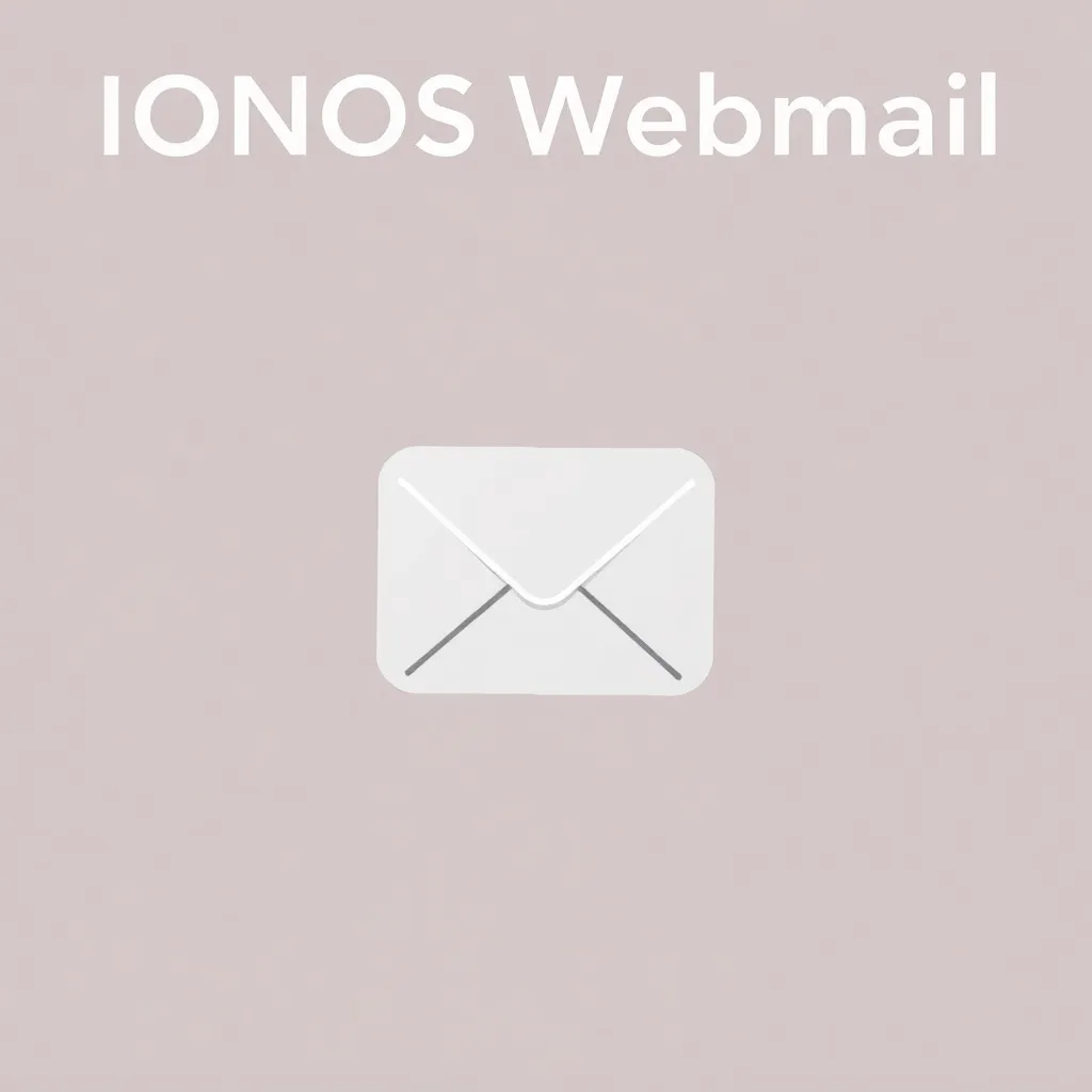 Interface utilisateur du webmail IONOS sur l'écran d'un ordinateur portable