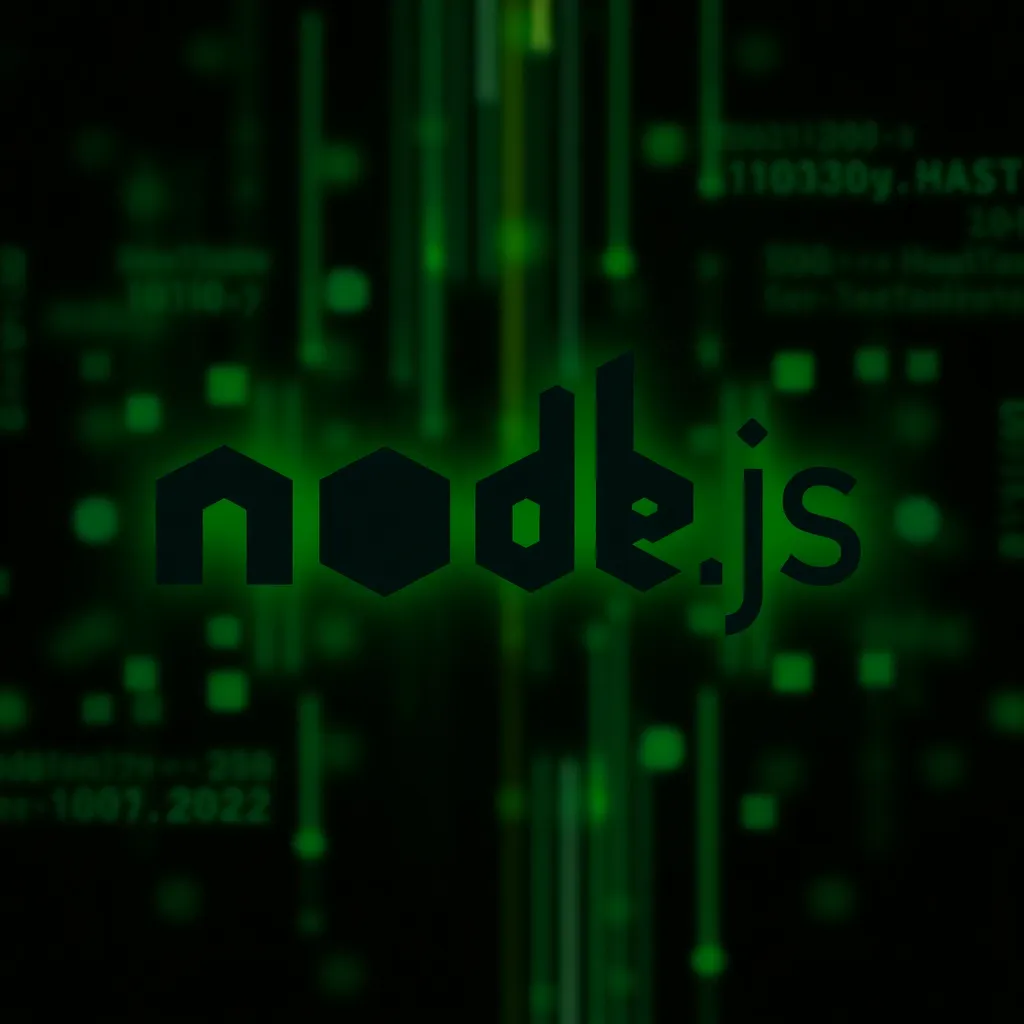 Hébergement de Node.js dans un centre de données moderne avec des racks de serveurs et des développeurs sur leur ordinateur portable