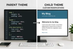 Développement d'un thème enfant WordPress avec exemple de code et structure d'héritage