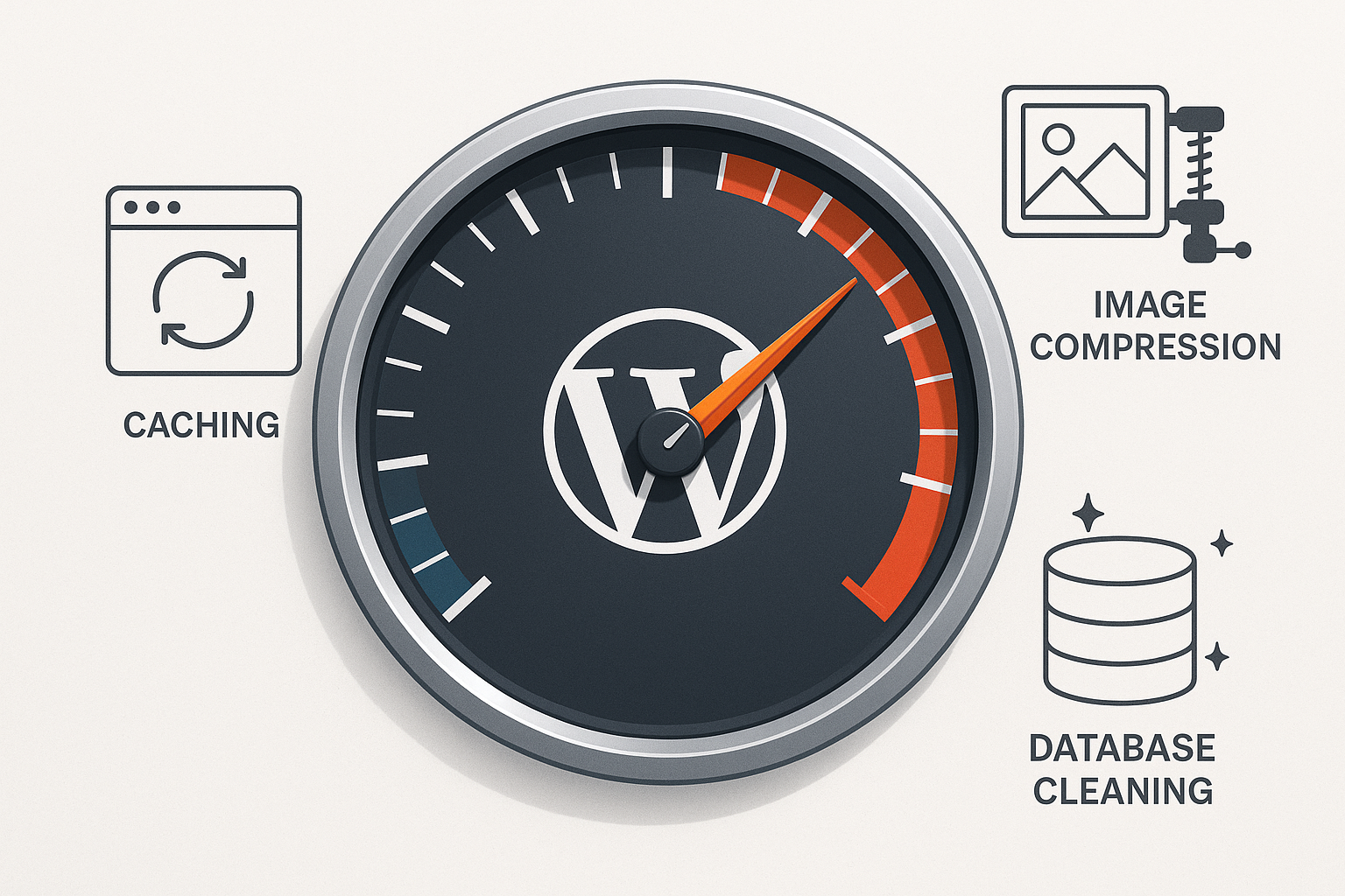 L'optimisation des performances de WordPress avec Speedometer indique la vitesse maximale